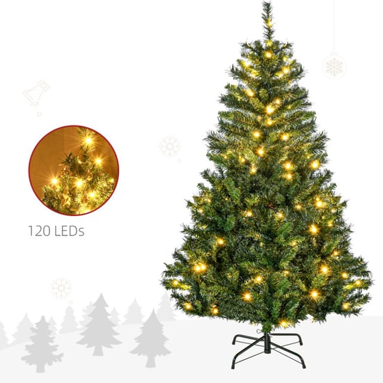 Homcom Kunstkerstboom kant-en-klaar met decoratie en verlichting 150 cm - Image 3