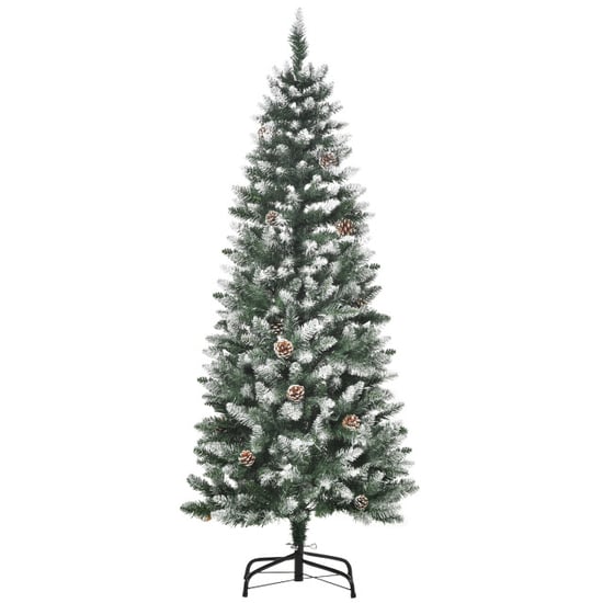 Homcom Kunstkerstboom met dennenappels en sneeuw 180 cm Ø75 cm - Image 1