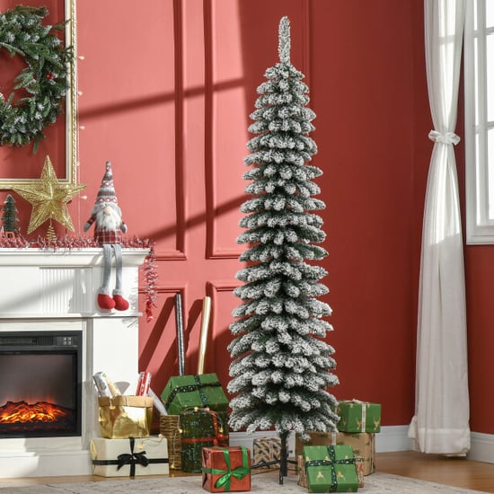 Homcom Kerstboom smal met sneeuw incl. standaard 180 cm /groen - Image 5