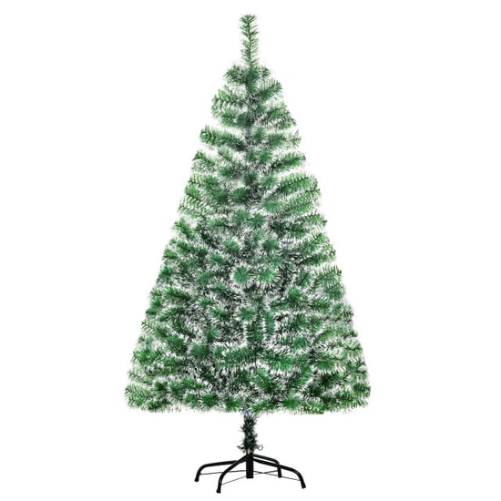 Homcom Kunstkerstboom met witte punten ∅75 x 150 cm /wit - Image 1