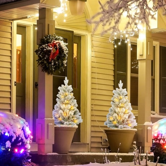 Homcom Set van 2 kerstbomen met led verlichting met prikpen 107 cm - Image 4