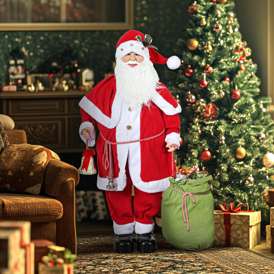 Homcom Kerstman beweegbaar met geluidssensor gelach & muziek 140 cm - Image 3