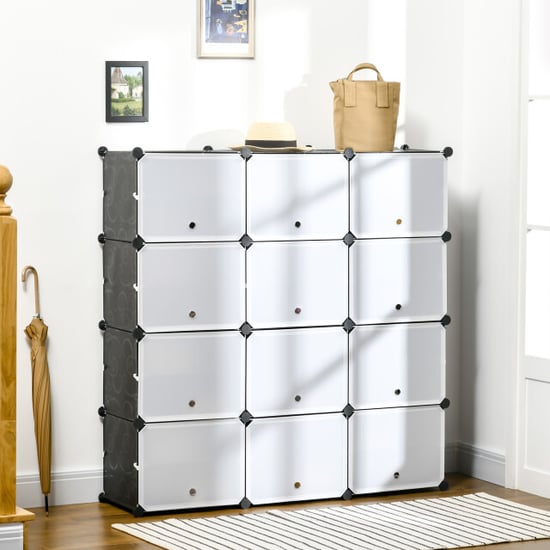 4goodz Schoenenkast opbergbox met 12 kubussen schoenenrek 850-169wt - Image 3