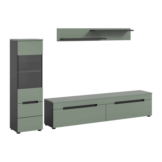 Furnilux Canu wandcombinatie staand-hangend smoke nb basaltgrijs nb abs. smoke - Image 1