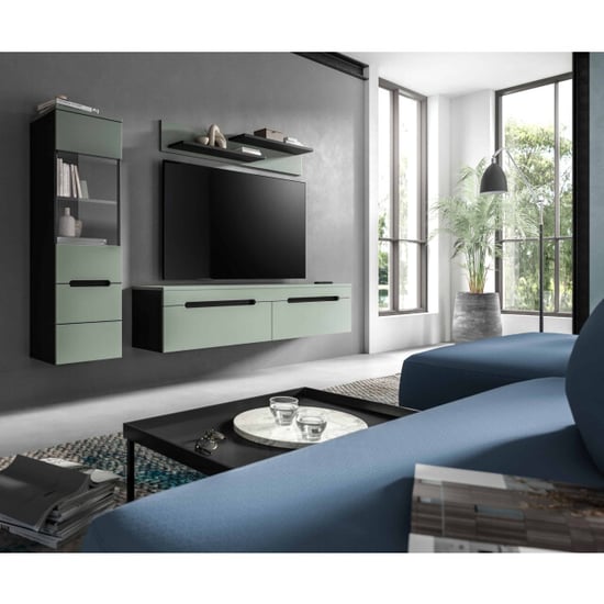 Furnilux Canu wandcombinatie staand-hangend smoke nb basaltgrijs nb abs. smoke - Image 2