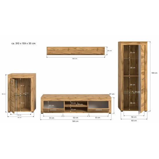 Furnilux Jam woonkamercombinatie wotan oak nb - Image 2