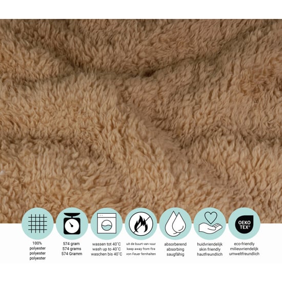 DoubleDry Teddy fleece deken ultrazacht 130x170 cm - - Image 3