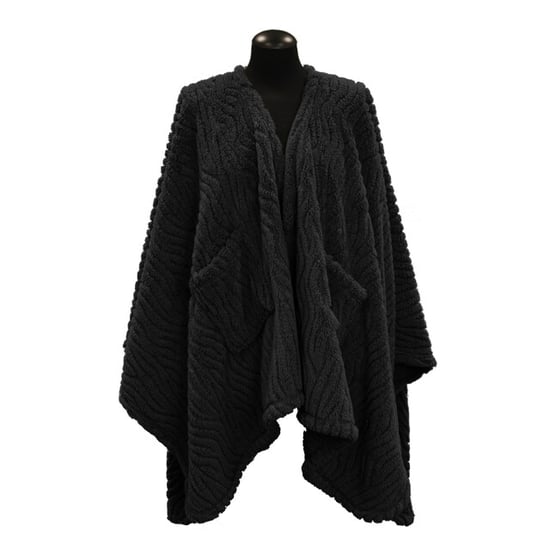 Unique Living omslagplaid clio 148x160cm black - Image 1