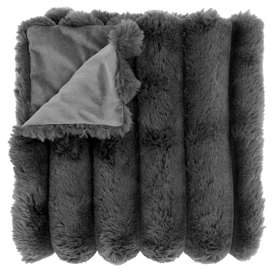 Unique Living plaid liebe 150x200cm dark grey - Image 1