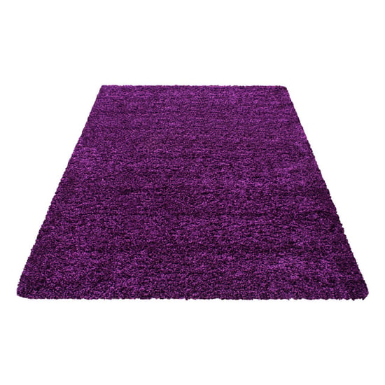Muratap Basic shaggy vloerkleed paars hoogpolig- 60x110 cm - Image 2