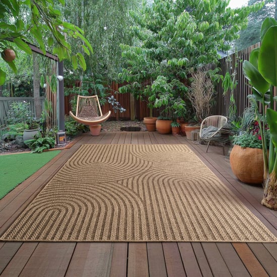 Muratap Timber buitenkleed – japandi, indoor & outdoor, jute-look vloerkleed, - Image 1