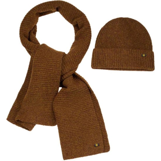 No Excess Beenie + scarf rib knit set terra - Image 2
