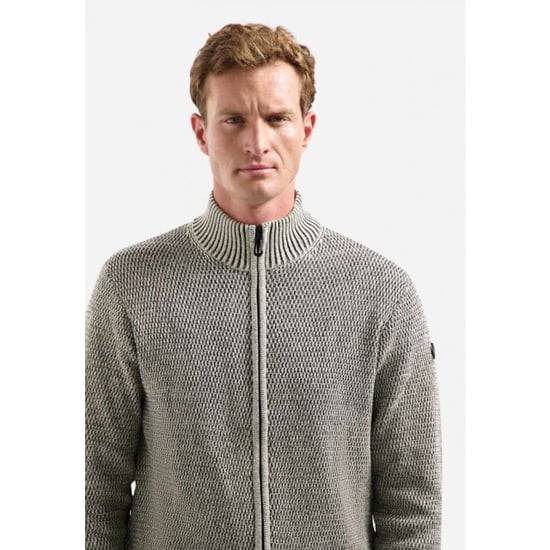 No Excess Cardigan 2 coloured melange stone - Image 3