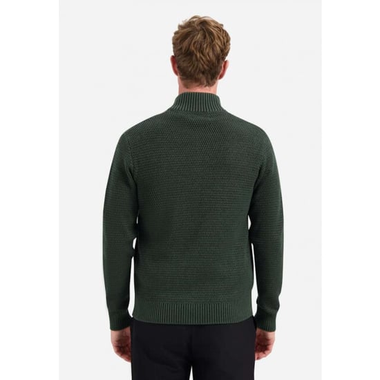 No Excess Cardigan 2 coloured melange dark green - Image 3