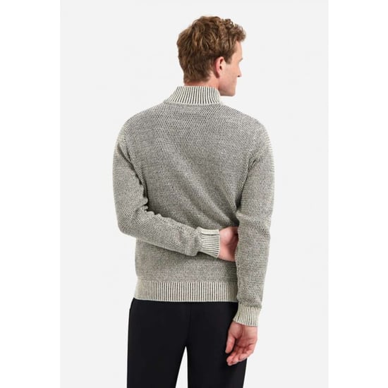 No Excess Cardigan 2 coloured melange stone - Image 4
