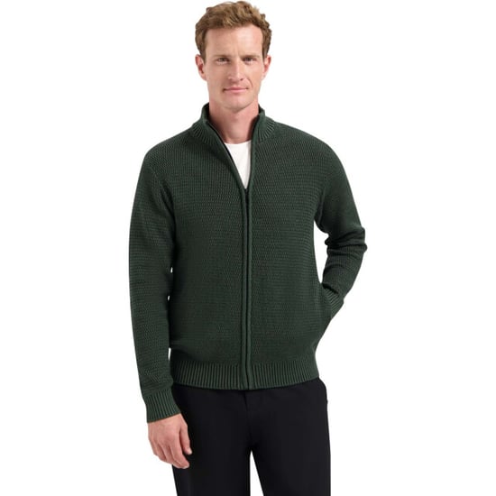 No Excess Cardigan 2 coloured melange dark green - Image 5