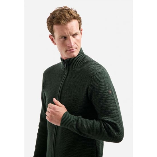 No Excess Cardigan 2 coloured melange dark green - Image 6