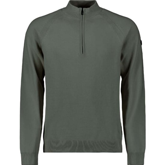 No Excess Pullover half zip high collar solid dark green - Image 4