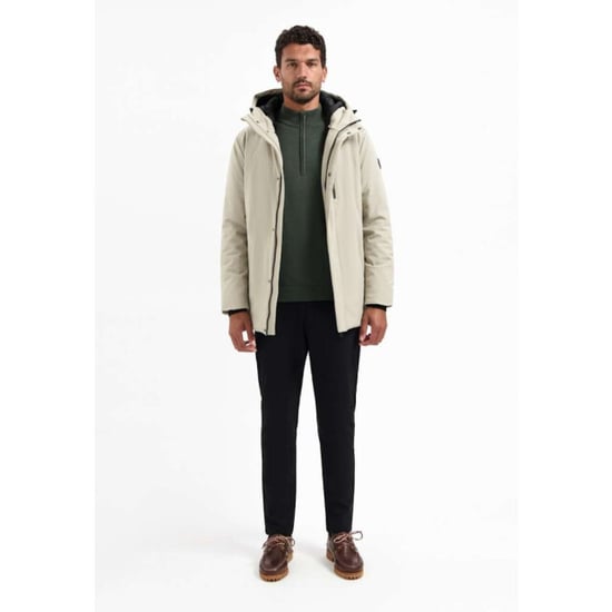 No Excess Pullover half zip high collar solid dark green - Image 6