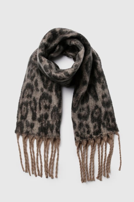 Leopard Tassel Fluffy Scarf - Image 2