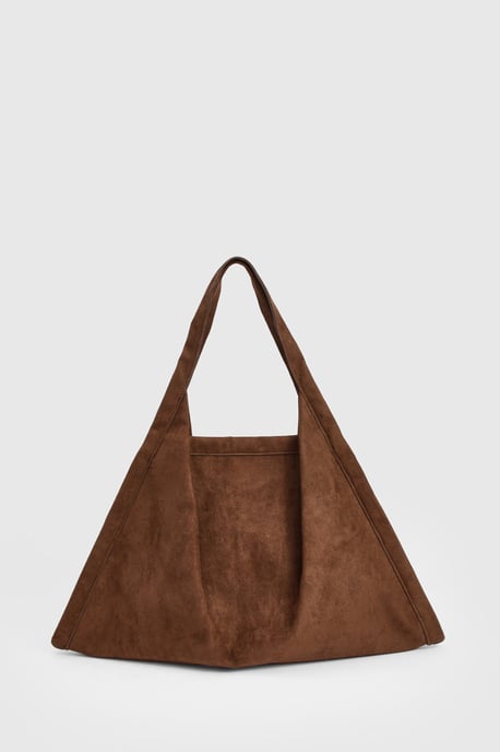 Faux Suede Large Tote Bag - Image 2