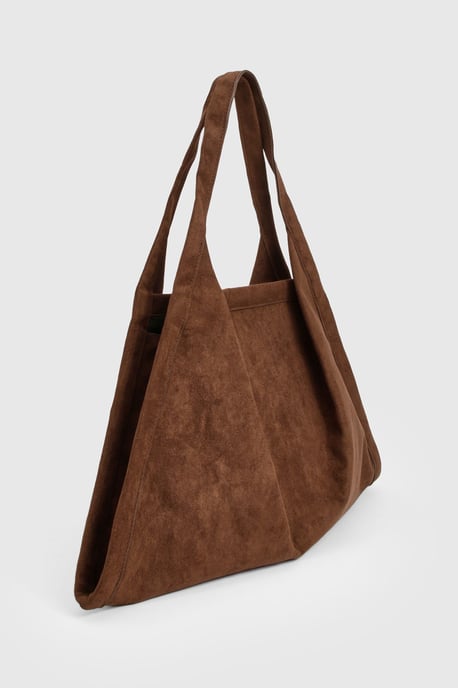 Faux Suede Large Tote Bag - Image 3