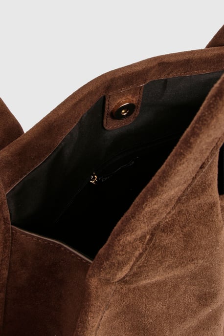 Faux Suede Large Tote Bag - Image 4