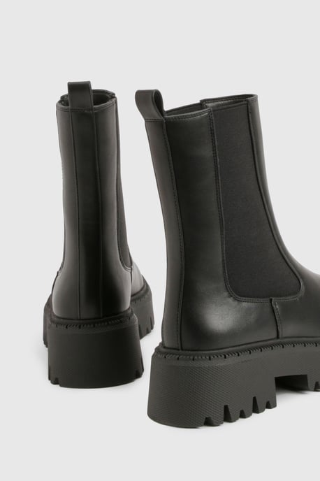 Chunky Elastic Panel Chelsea Ankle Boots - Image 3