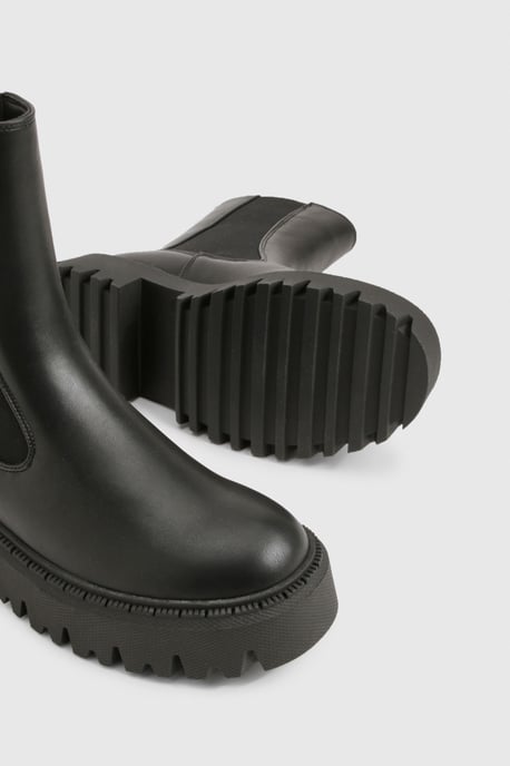 Chunky Elastic Panel Chelsea Ankle Boots - Image 4