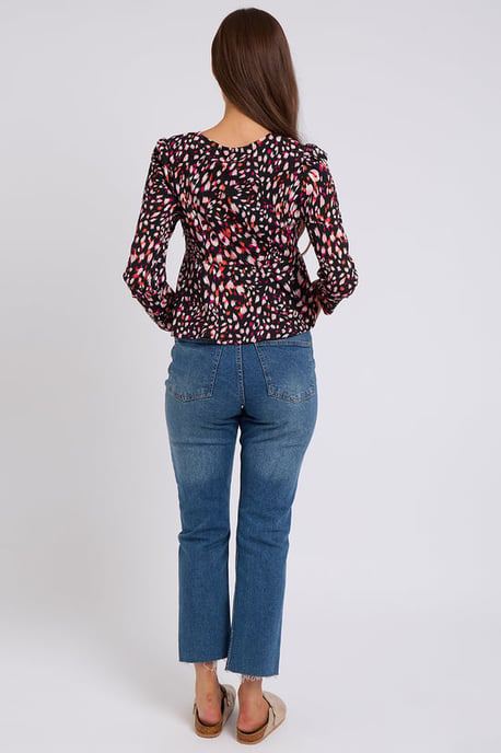 Tulipa Cut Out Tie Neck Top - Image 3