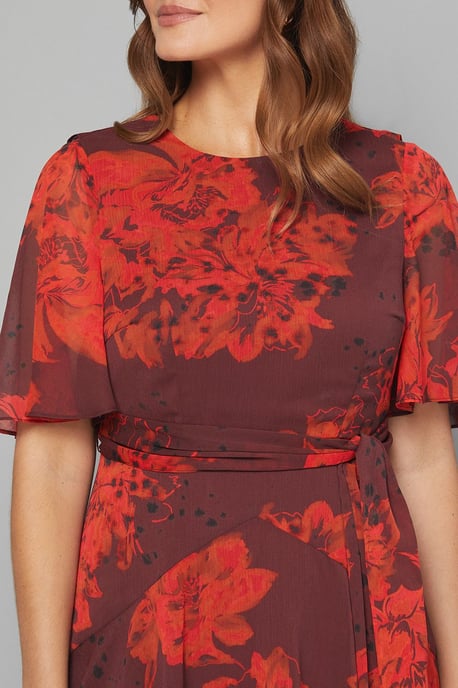 Ruffle Tiered Belted Midi Dress - Image 4