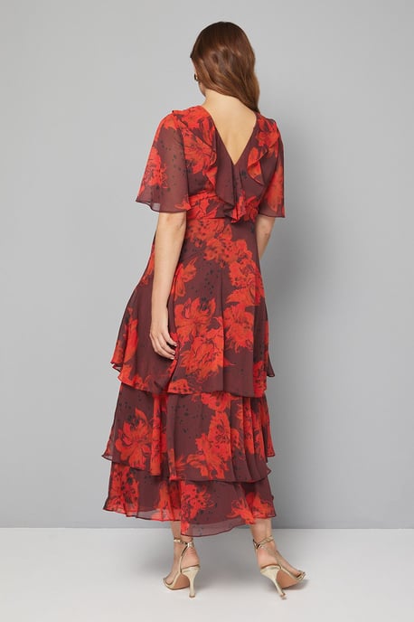 Ruffle Tiered Belted Midi Dress - Image 5