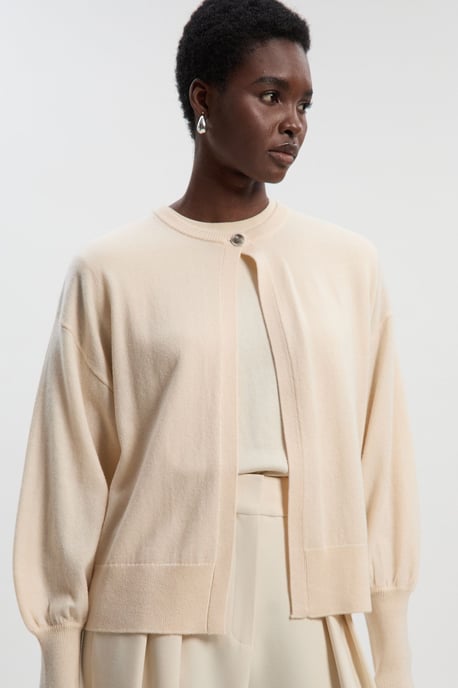 Cashmere Wool Blend Knit Cardigan - Image 2