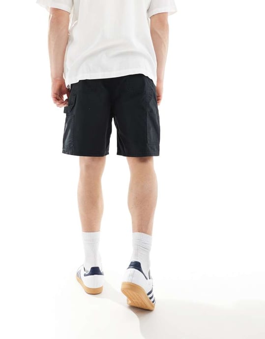 Jack & Jones – Svarta, lösa carpenter-shorts - Image 2