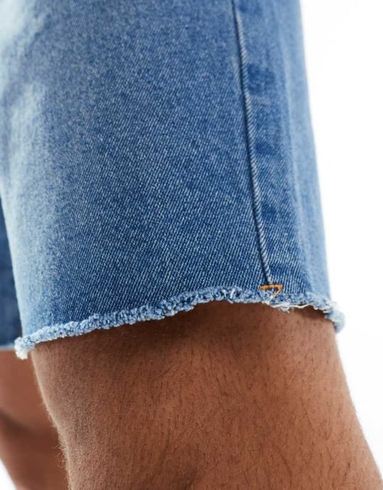 ADPT – Vida, avskurna jeansshorts i mellantvätt - Image 3