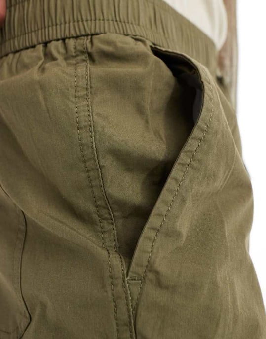 Selected Homme – Khakifärgade byxor med dragsko - Image 3