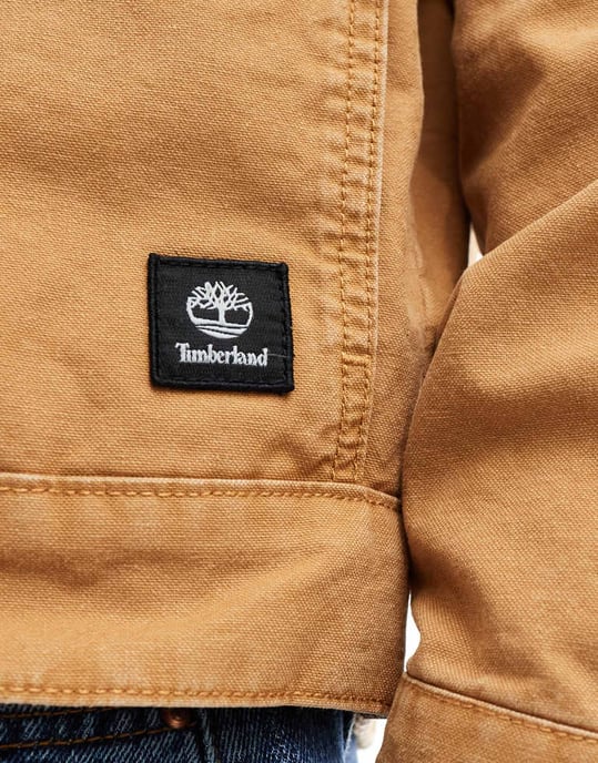 Timberland – Vetefärgad tvättad canvasjacka med dragkedja - Image 5