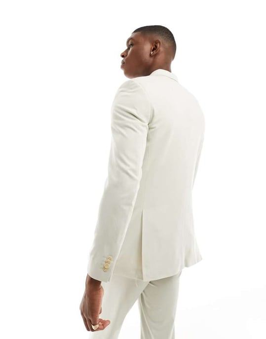 Jack & Jones – Premium – Krämfärgad kavaj med smal passform - Image 4
