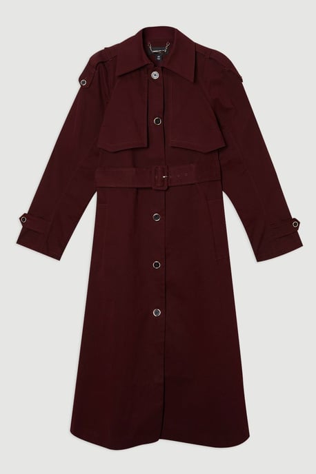 Pleated Back Trench Coat - Image 4
