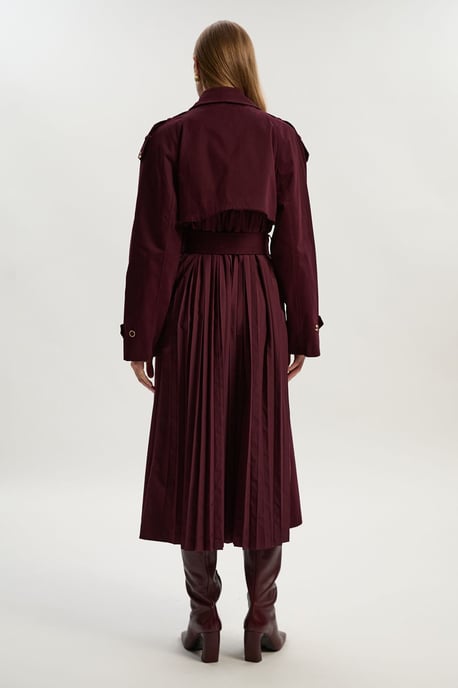 Pleated Back Trench Coat - Image 5