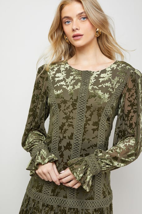 Trim Panelled Boho Maxi Dress - Image 2
