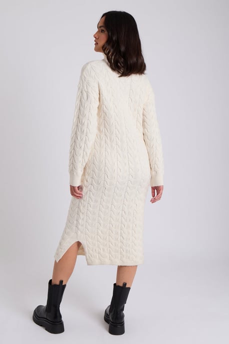Urban Bliss Cream Ascot Longline Dress - Image 4