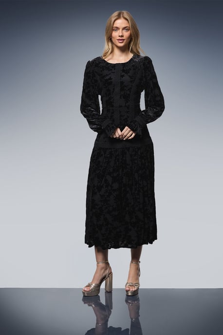 Trim Panelled Boho Maxi Dress - Image 1