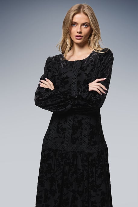 Trim Panelled Boho Maxi Dress - Image 4