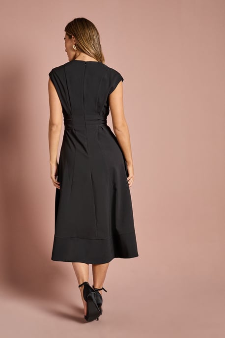 Belted Crepe Dress - Image 3