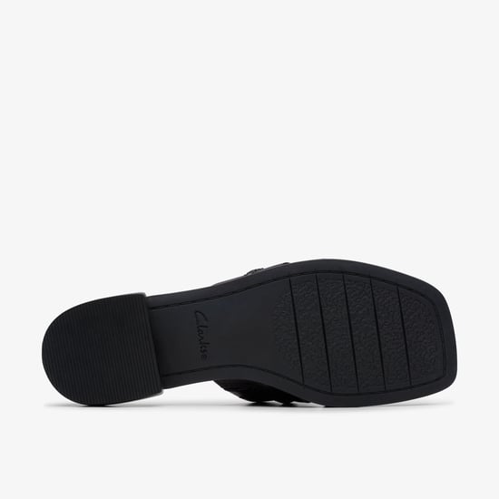 Ariany Mule Svarta Lædersandaler - Image 3