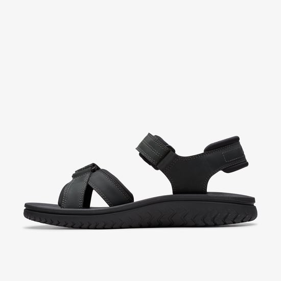 Wesley Shore Black Leather Sandals - Image 3
