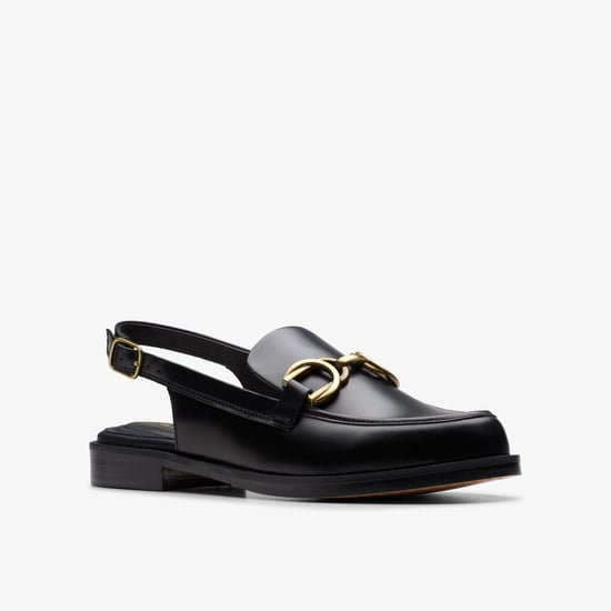 Straven Sling Zwarte Leren Schoenen - Image 4