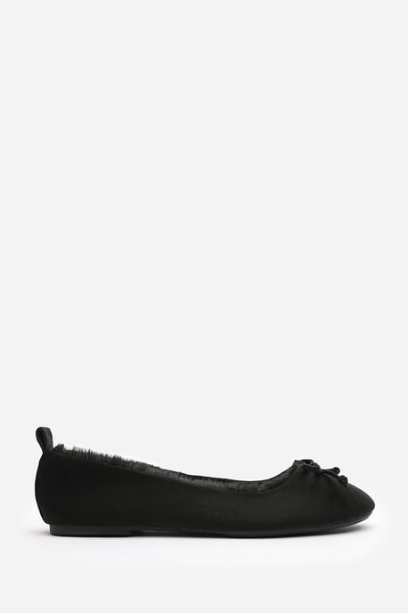 Wheres That From Womens 'Danica' Ballet Slippers with Faux Fur Lining and Bow Detail - Image 3