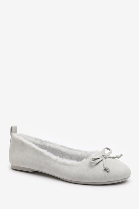 Wheres That From Womens 'Danica' Ballet Slippers with Faux Fur Lining and Bow Detail - Image 4